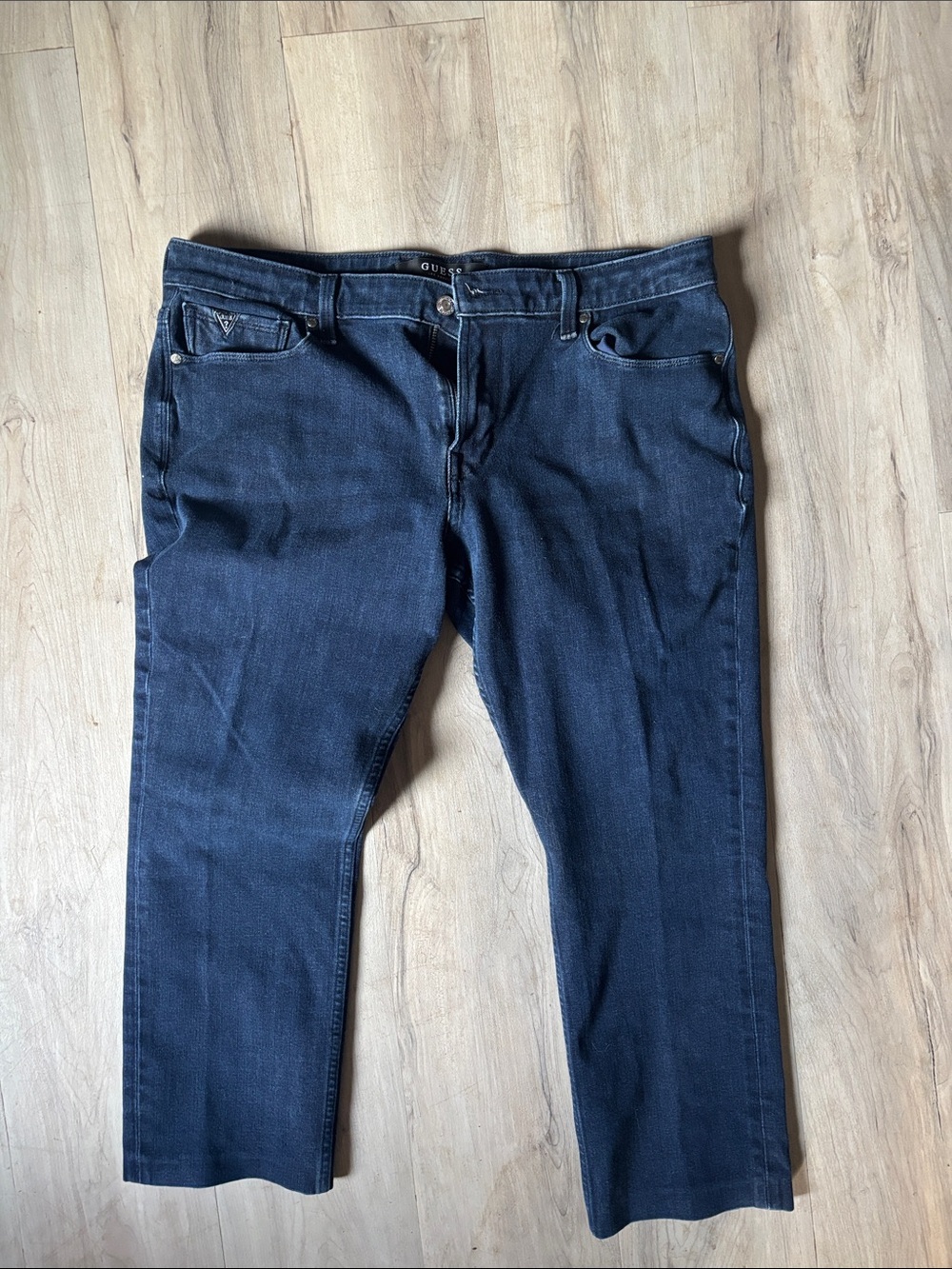GUESS Women's Dark Blue Straight Leg Jeans